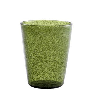 verre soufflé vert olive