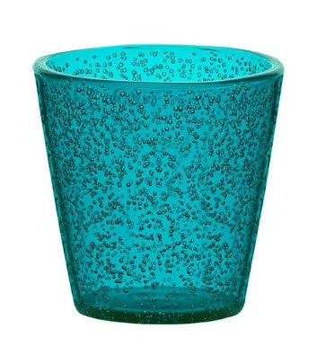 verre soufflé bleu pétrole