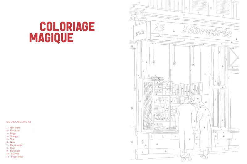 Coloriage magique du carnet de voyage à personnaliser Paris Chéri de Zoe de las Cases. 