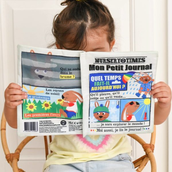 Livre sensoriel pour enfants, thème météo.