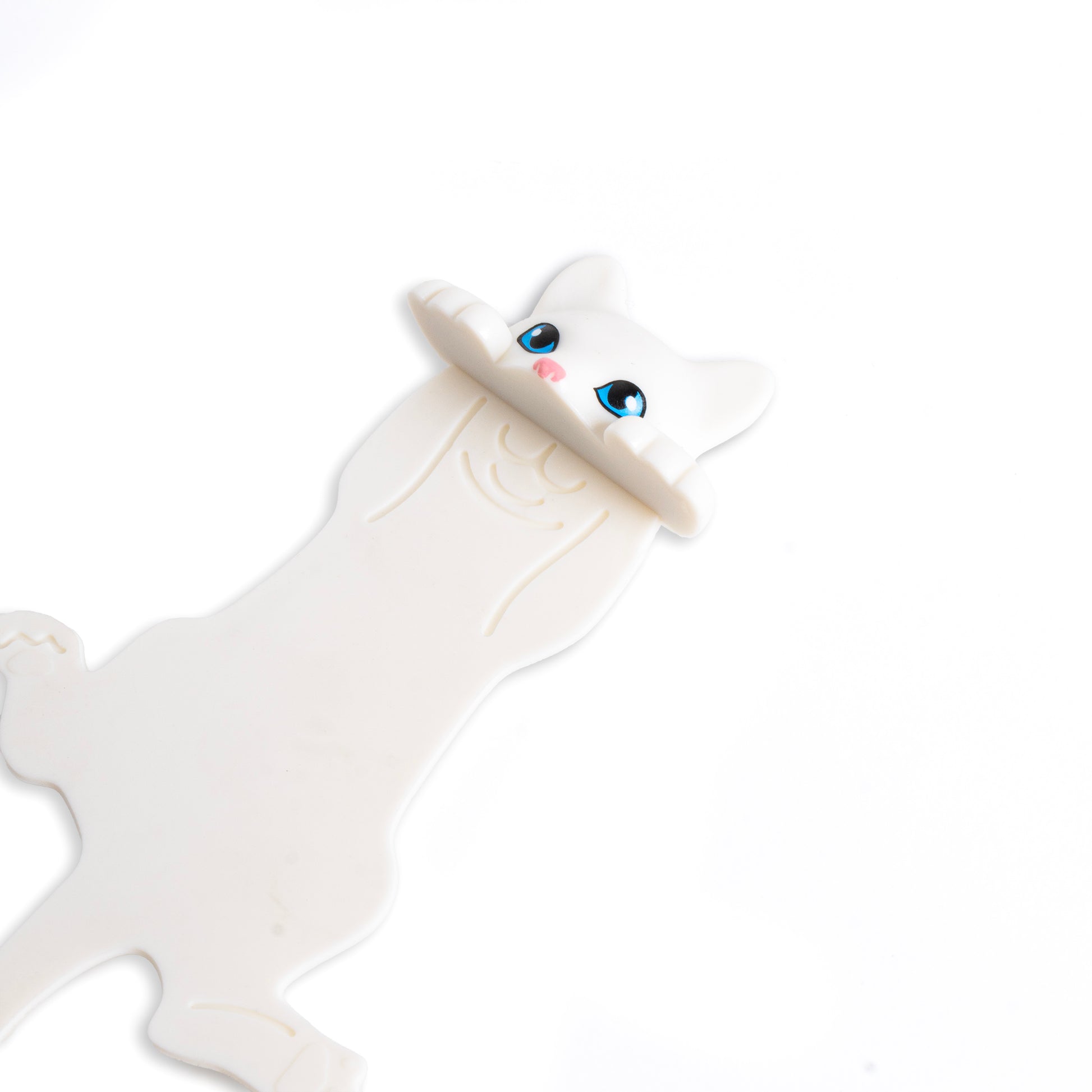 Marque-page chat blanc.