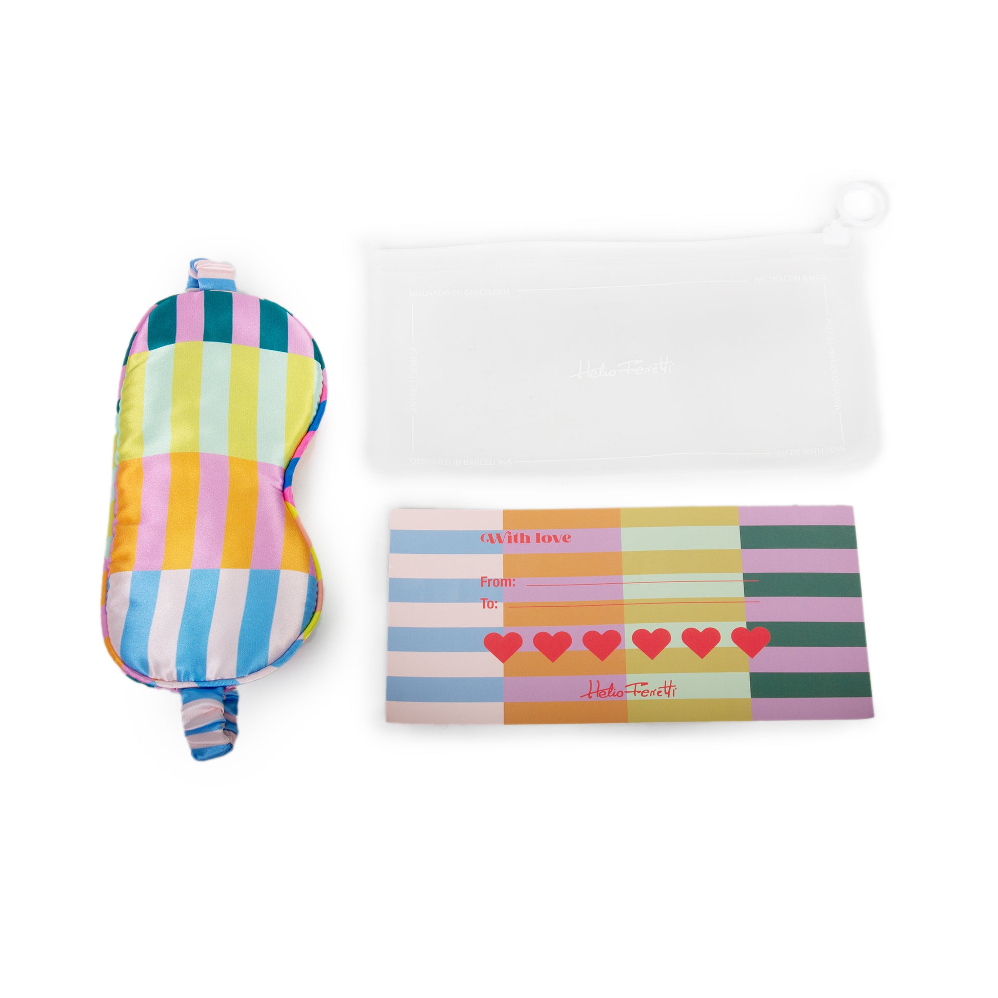 MASQUES DE SOMMEIL RAYURES MULTICOLORES - LA PETITE BOITE JAUNE