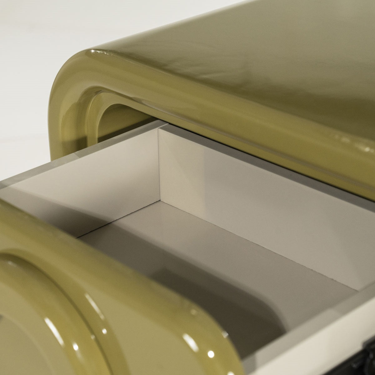 MEUBLE CABINET HAUT 4 TIROIRS  KAKI BRILLANT - 