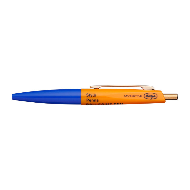 Minis stylos colorés Anterique x Days, coloris orange et bleu.