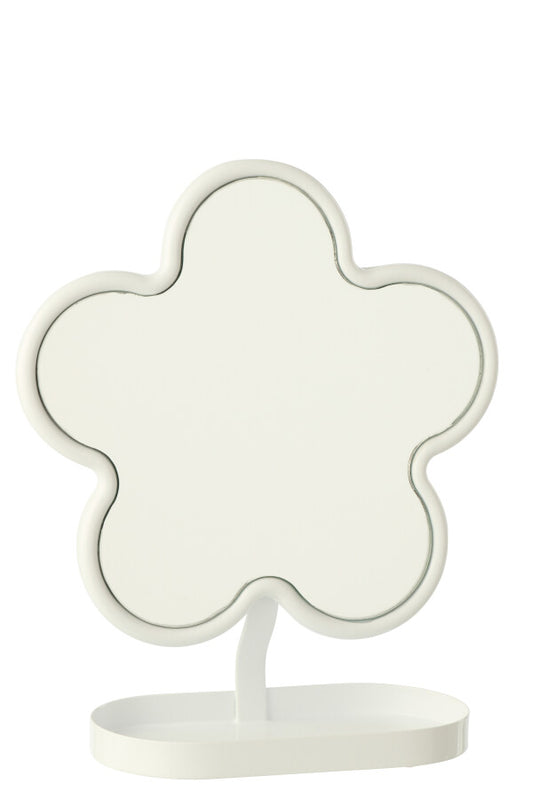 MIROIR-A-POSER-METAL-BLANC-FLEUR2-LA-PETITE-BOITE-JAUNE