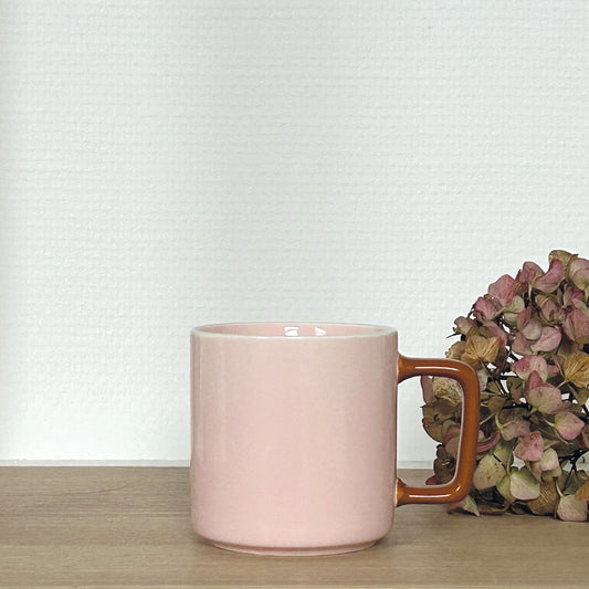 MUG CHIC BICOLORE ROSE ET MARRON - LA PETITE BOITE JAUNE