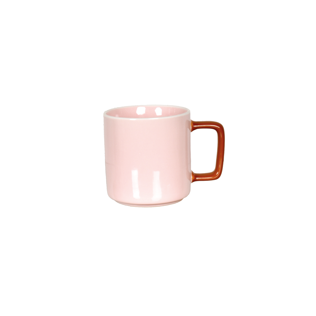MUG CHIC BICOLORE ROSE ET MARRON - LA PETITE BOITE JAUNE