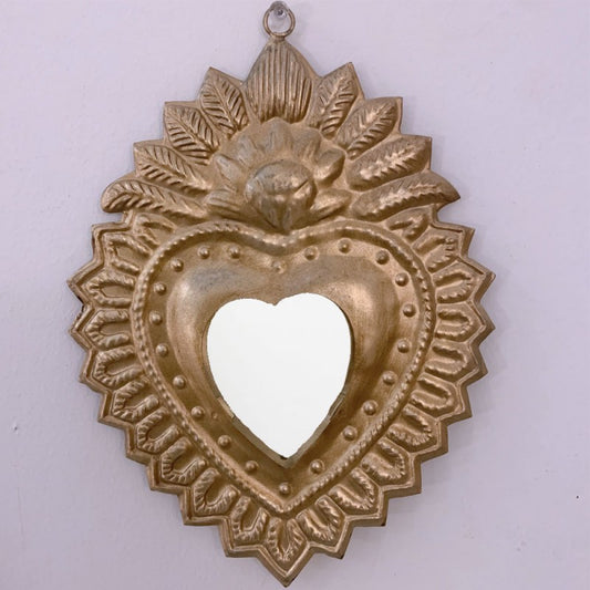 Miroir cœur Relief Taiga - BONCOEURS