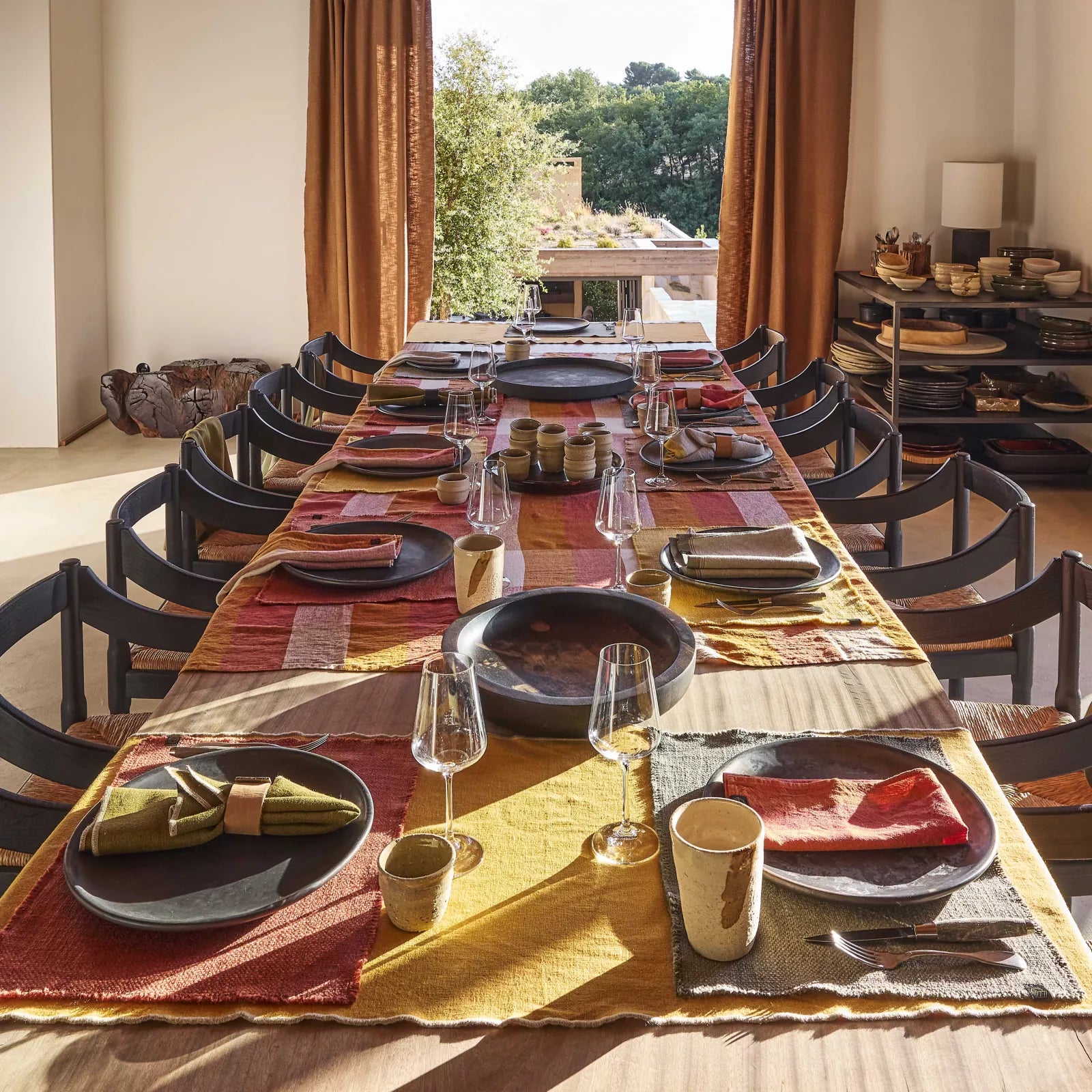 NAPPE HAOMY EN LIN A CARREAU