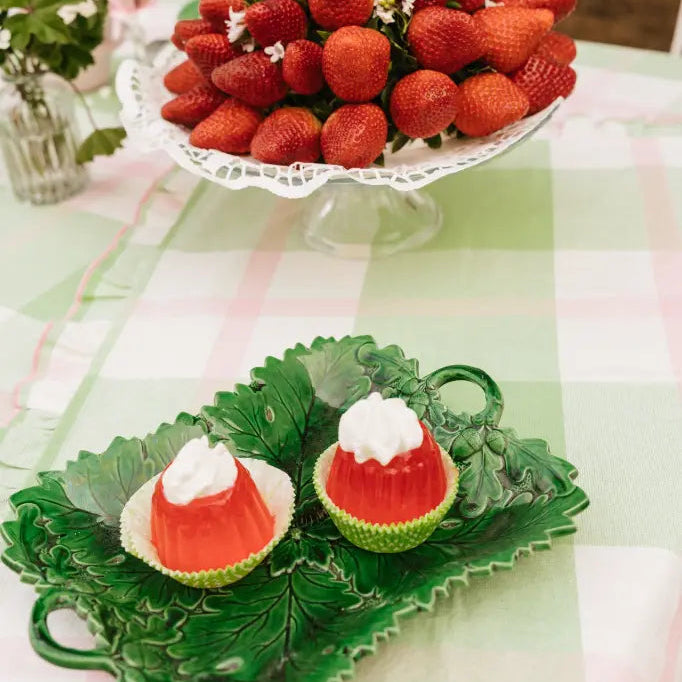 NAPPE_A_CARREAU_VERT ET ROSE _LA_PETITE_BOITE_JAUNE