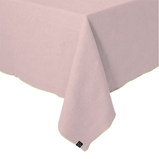 Nappe unie Haomy, modèle Corte, coloris rose pétale. 