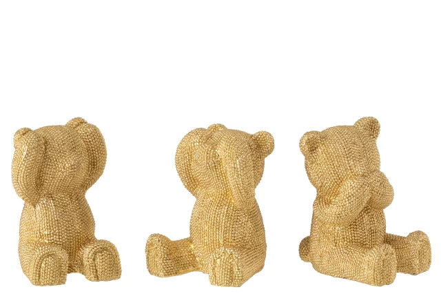 Ours déco en perles dorées - LA PETITE BOITE JAUNE