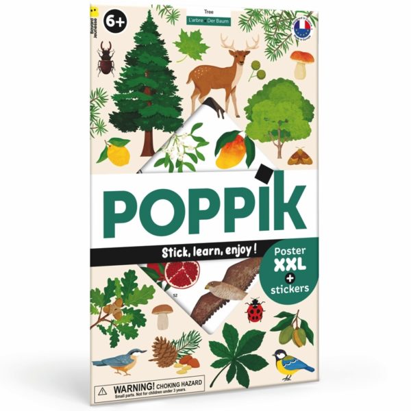 Poster XXL avec stickers repositionnables à coller, thème Arbres.