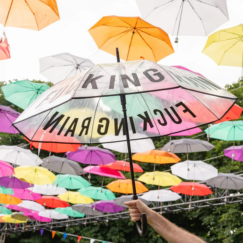 Grand parapluie fantaisie à message – Parapluie canne automatique