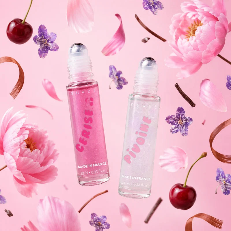 Roll-on parfumé et pailleté, parfum cerise.