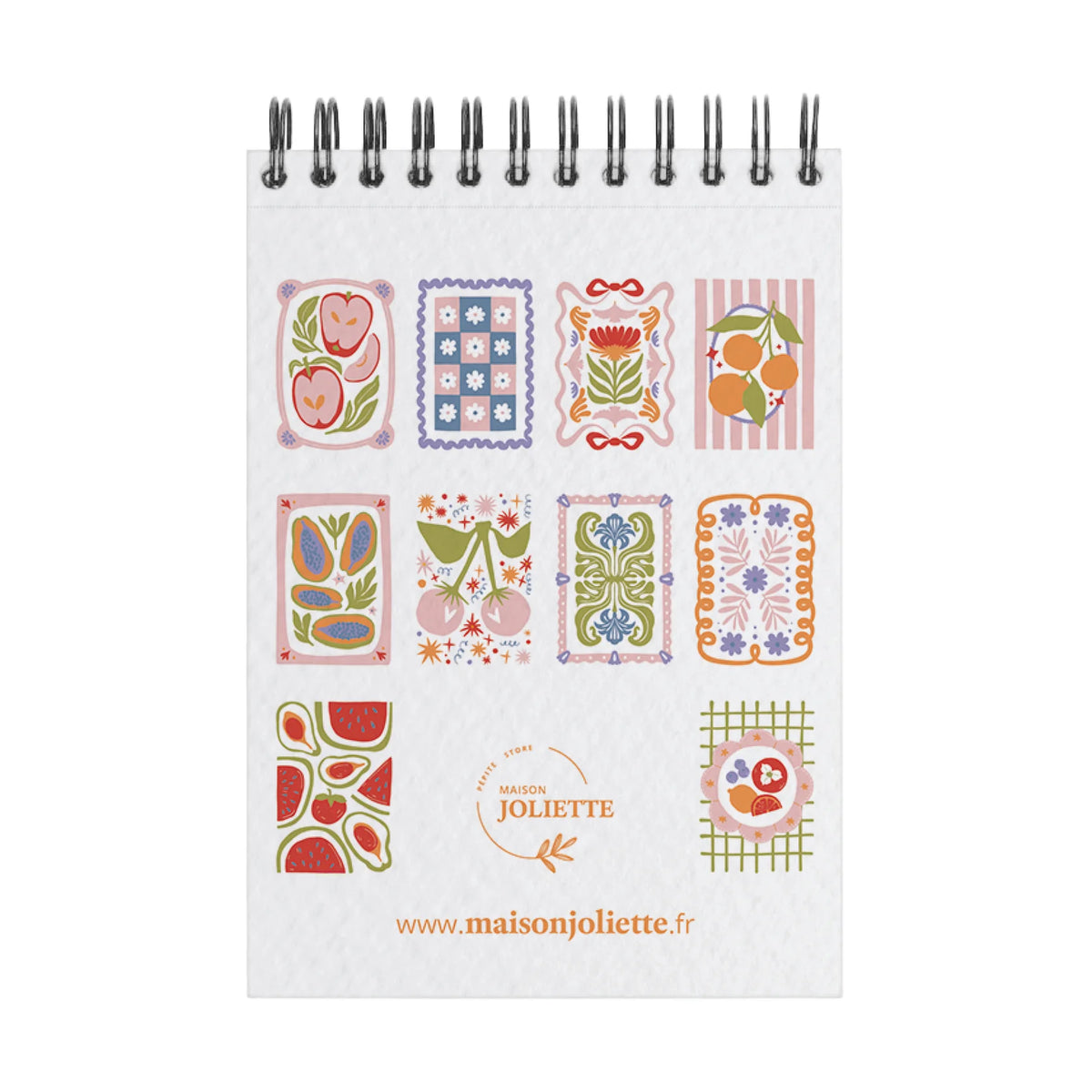 Peinture aux numéros, coffret de cartes à peindre, thème : Tutti Frutti, motifs du carnet.