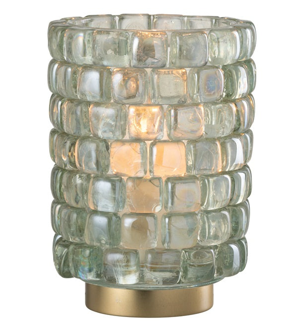 Photophore cylindriques avec des mosaïques transparentes, grand modèle.