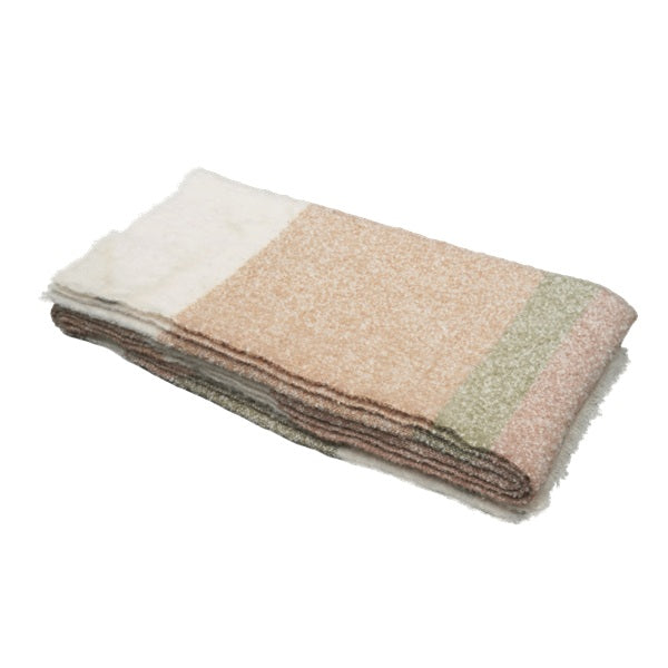 Plaid bicolore tout doux Calypso pour Haomy (130 x 200 cm)