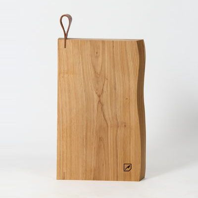 IPLANCHE EN CHENE MASSIF POIGNEE CUIR TAILLE M- LA PETITE BOITE JAUNE