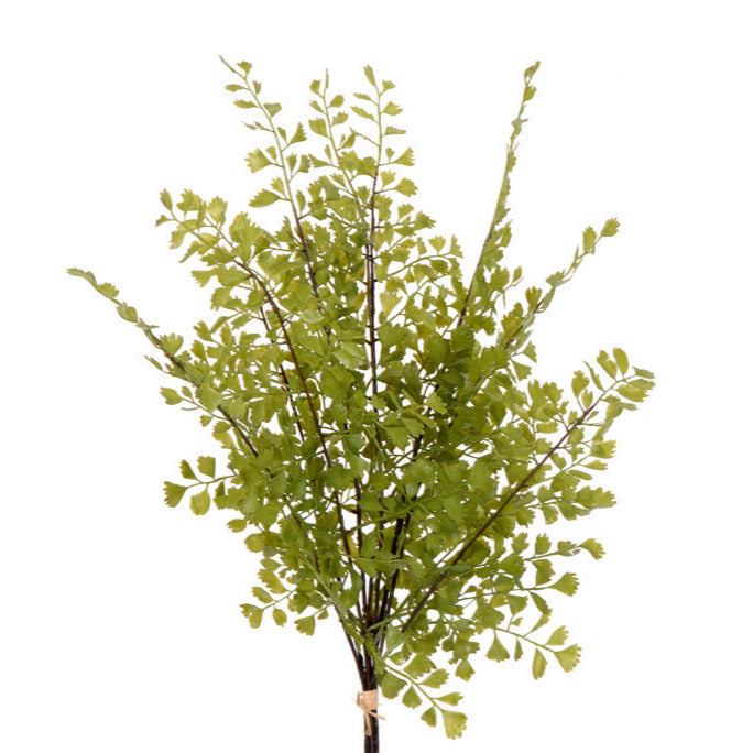Bouquet artificiel de capillaire, une fougère ornementale verte.