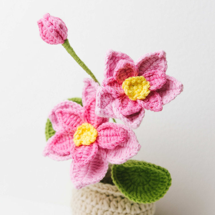 Fleurs de lotus au crochet. 
