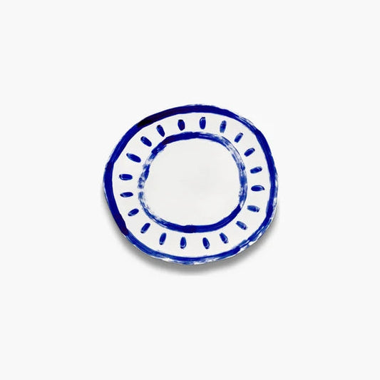PLAT_PRESQUE ROND_BLEU_ET_BLANC_LINE_UP_DE_SERAX_LA_PETITE_BOITE_JAUNE