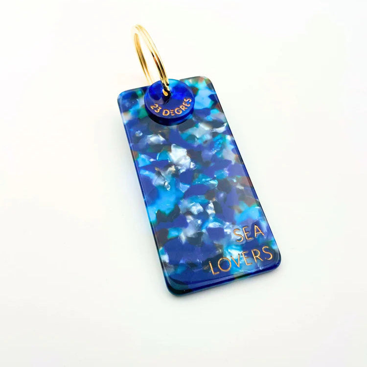 PORTE CLE ACETATE BLEU 23 DEGRES LA PETITE BOITE JAUNE