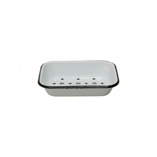 PORTE SAVON EN EMAIL BLANC - LA PETITE BOITE JAUNE