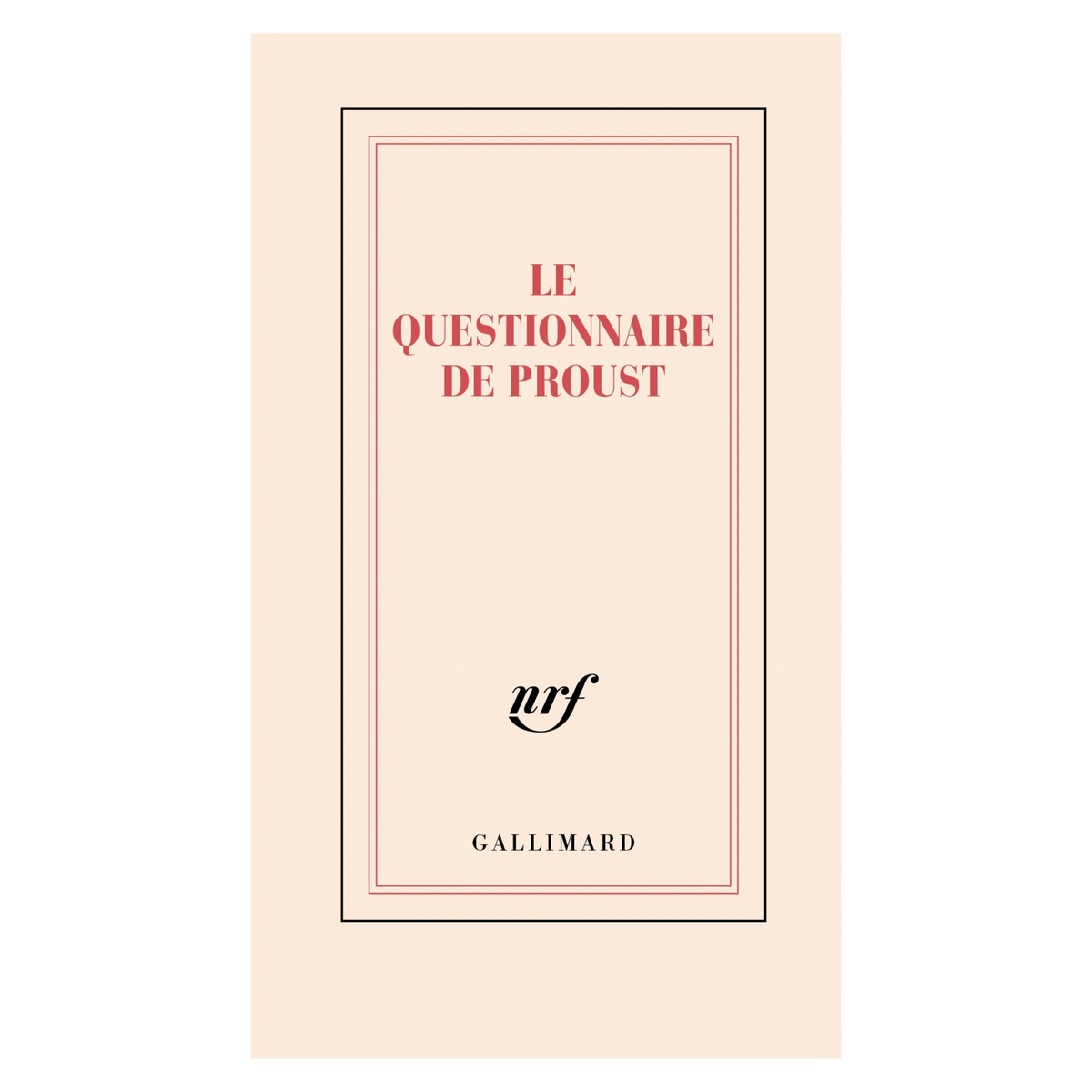 Carnet Le Questionnaire de Proust chez Gallimard