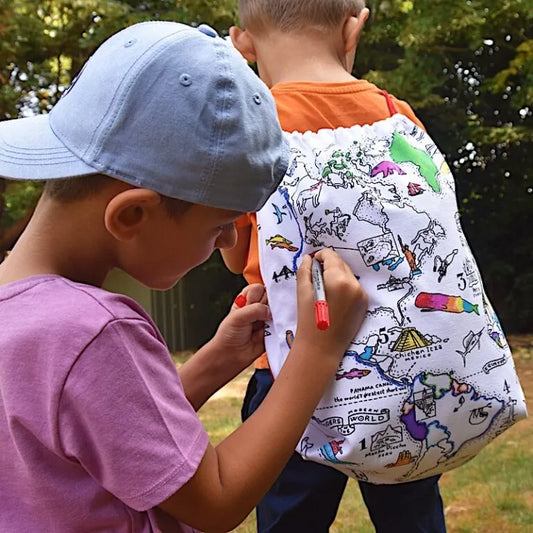 SAC A DOS A COLORIER POUR ENFANTS - LA PETITE BOITE JAUNE