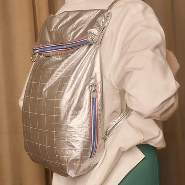 SAC A DOS ULTRA LEGER ARGENTE - LAPETITEBOITEJAUNE