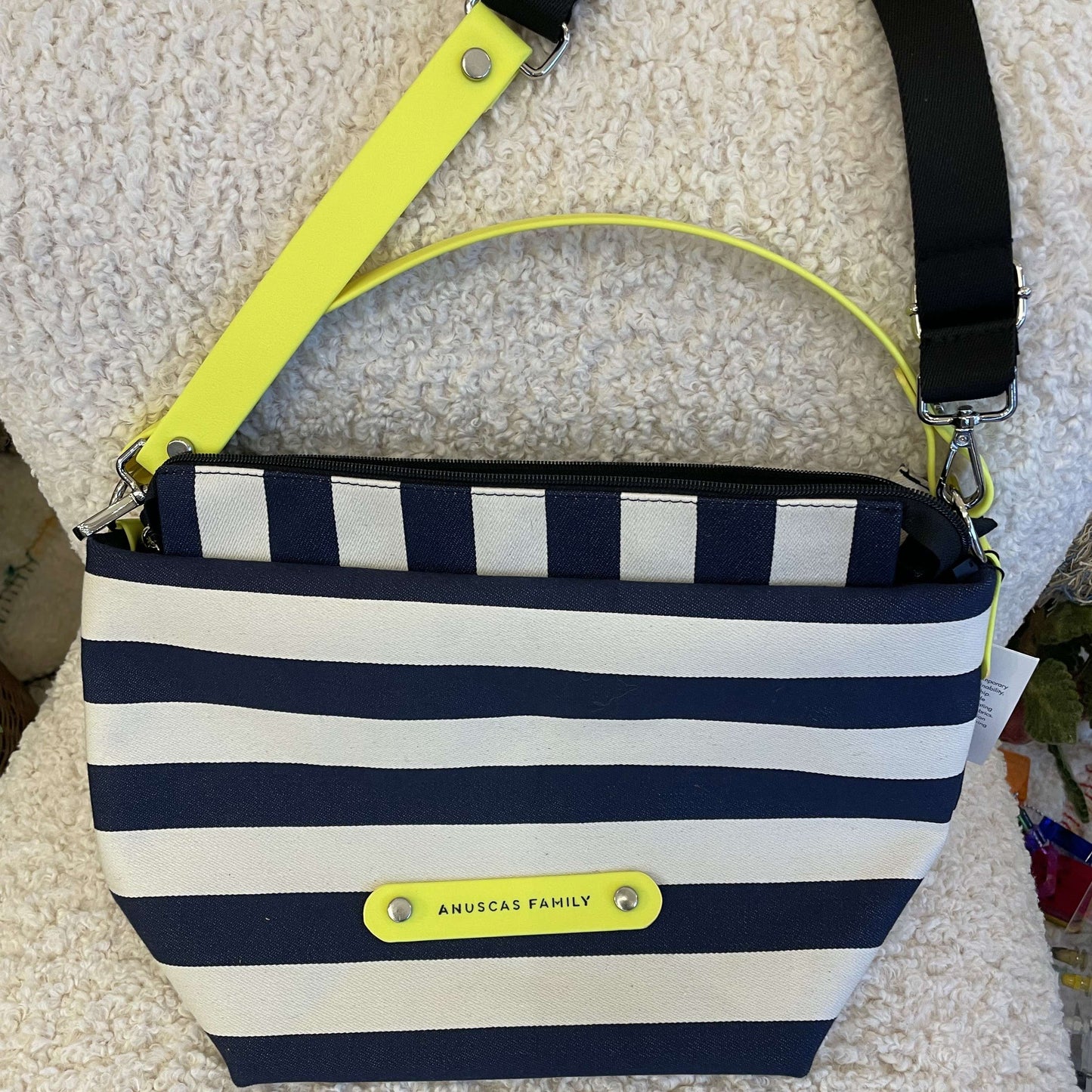 SAC BANDOULIERE RAYE ET FLUO - LA PETITE BOITE JAUNE