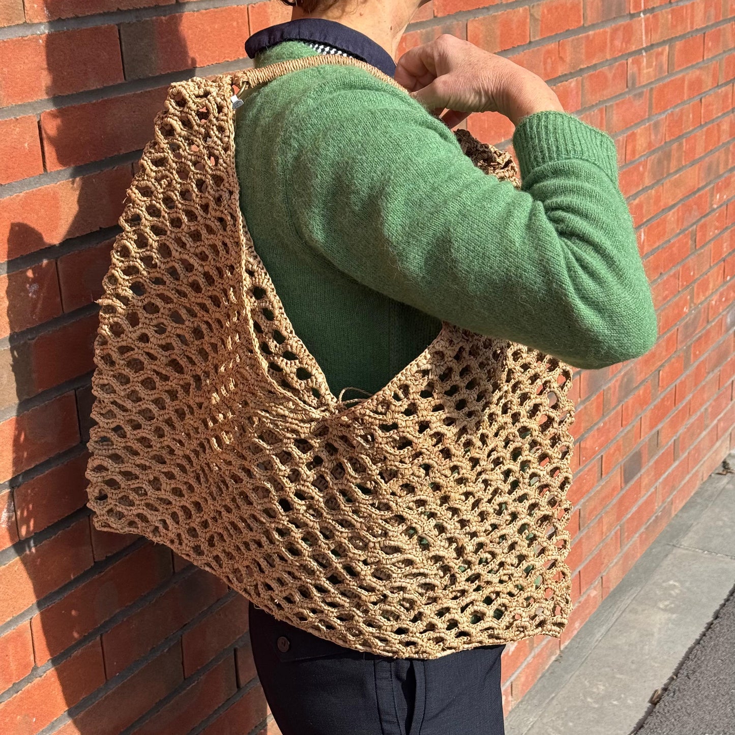 SAC EN RAPHIA CROCHET FAIT MAIN - LA PETITE BOITE JAUNE