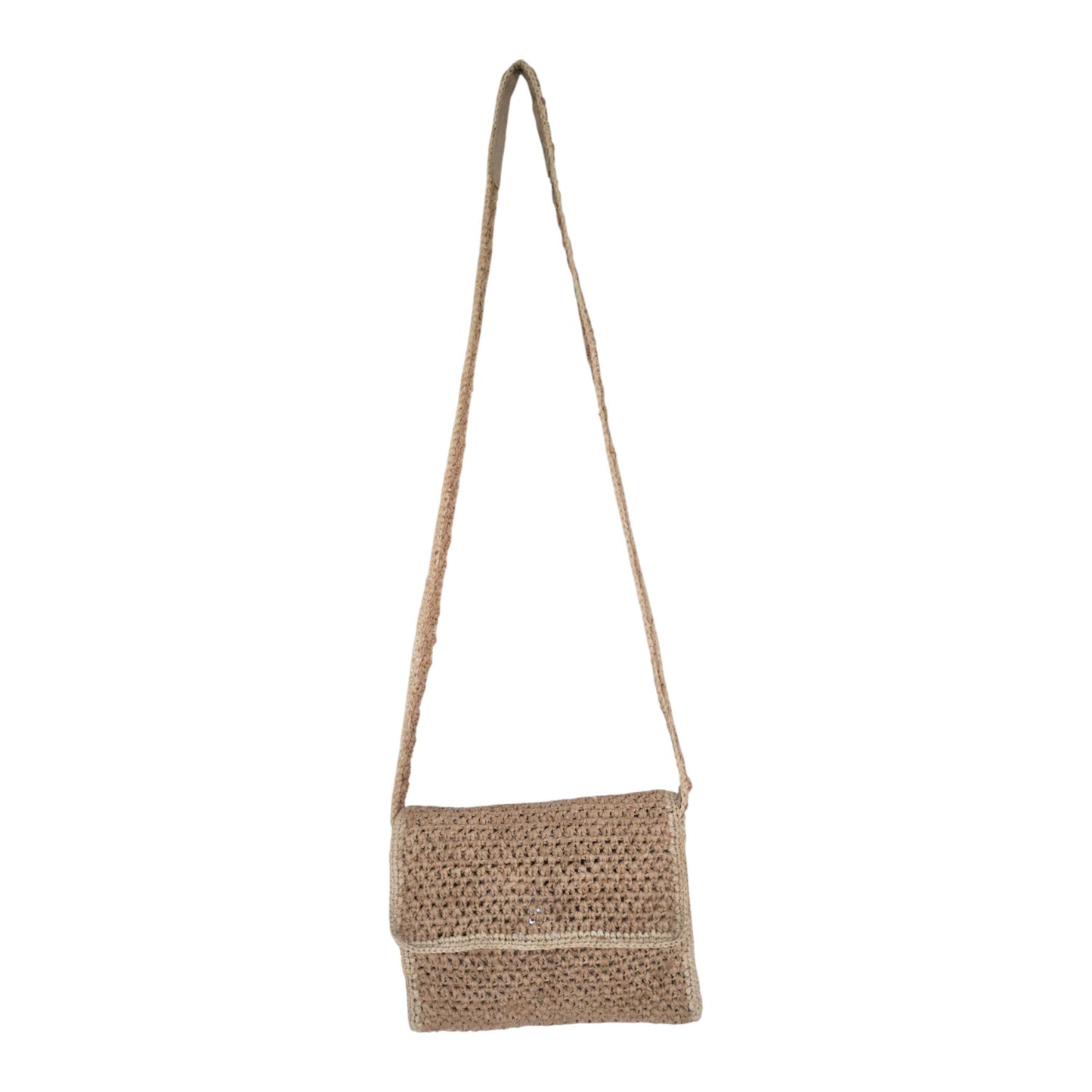 Sac à main en bandoulière en raphia crocheté à la main. 