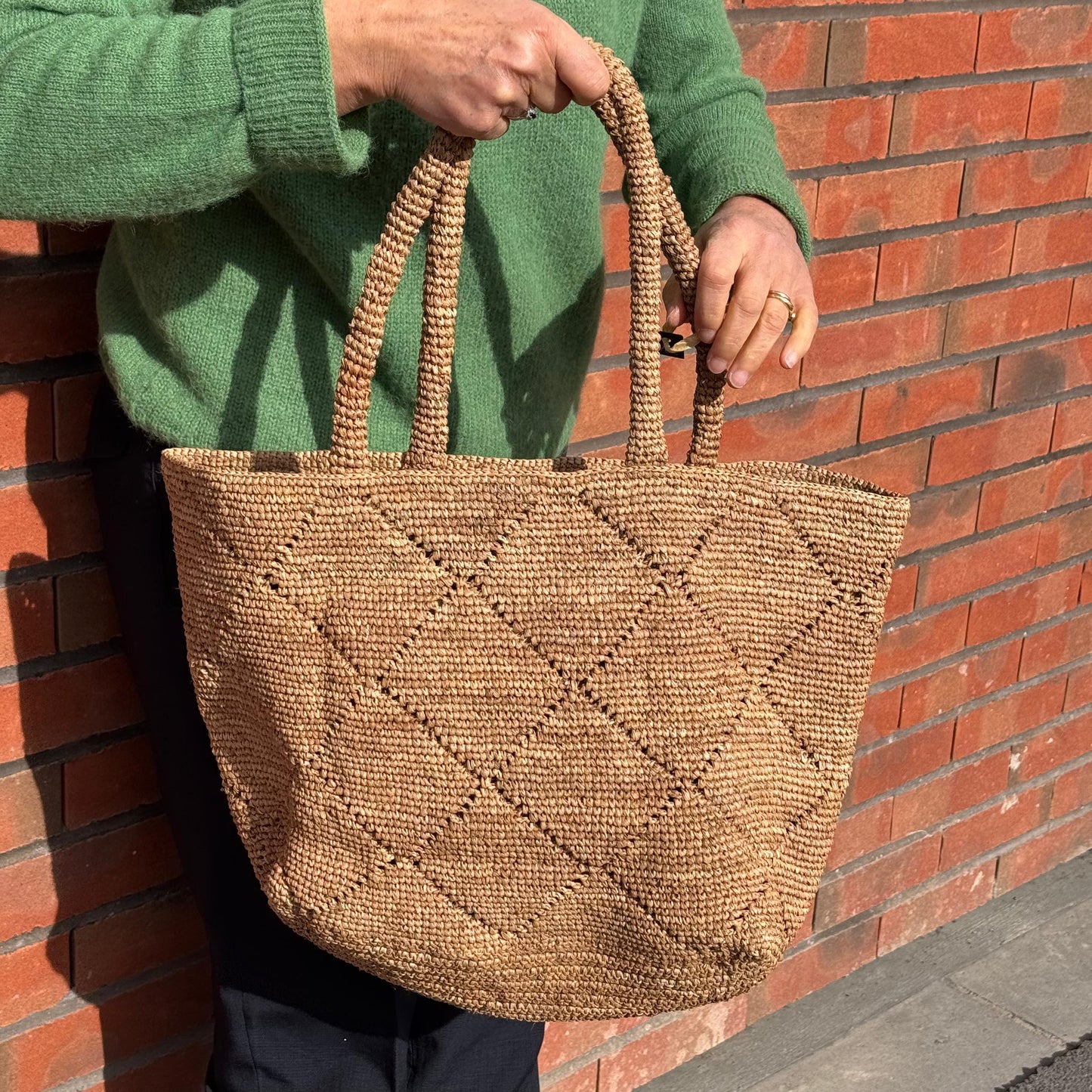 SAC RAPHIA CROCHET FAIT MAIN 1 - LA PETITE BOITE JAUNE