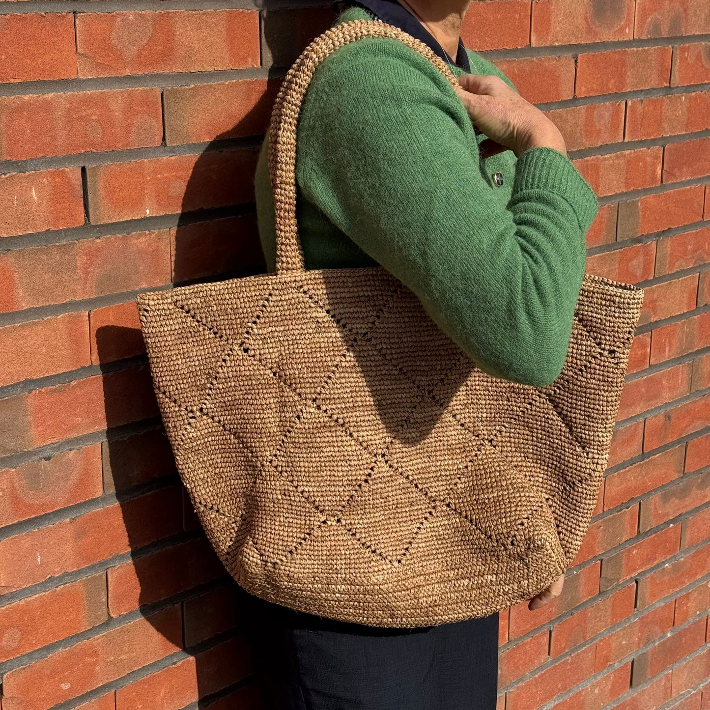 SAC RAPHIA CROCHET FAIT MAIN PETIT- LA PETITE BOITE JAUNE