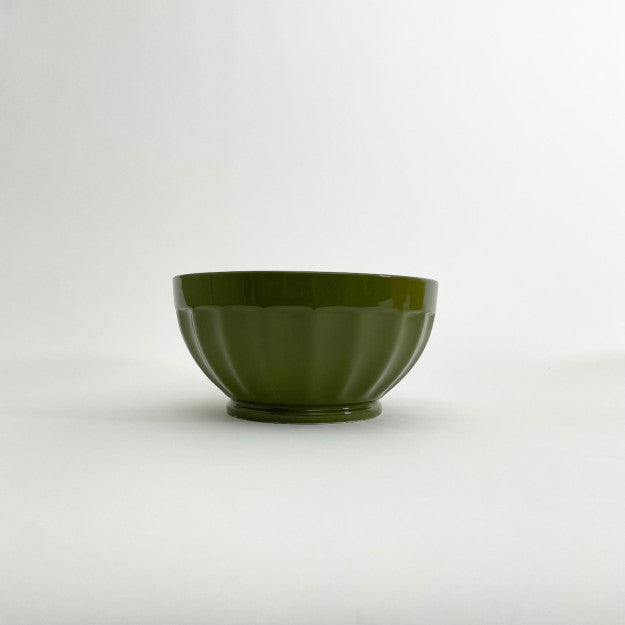 Saladier esprit vintage en grès coloré