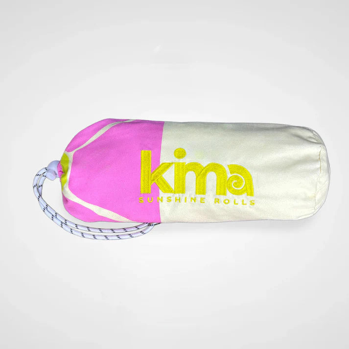 SERVIETTE PLAGE PISCINE ULTRA LEGERE ET COMPACTE KIMA - -FLOWER-ROSE LA PETITE BOITE JAUNE-