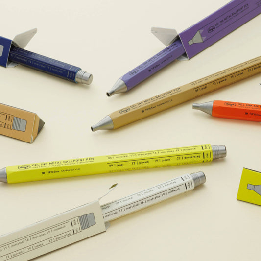Stylo gel en métal rechargeable DAYS 0.5 mm - Mark'Style Tokyo