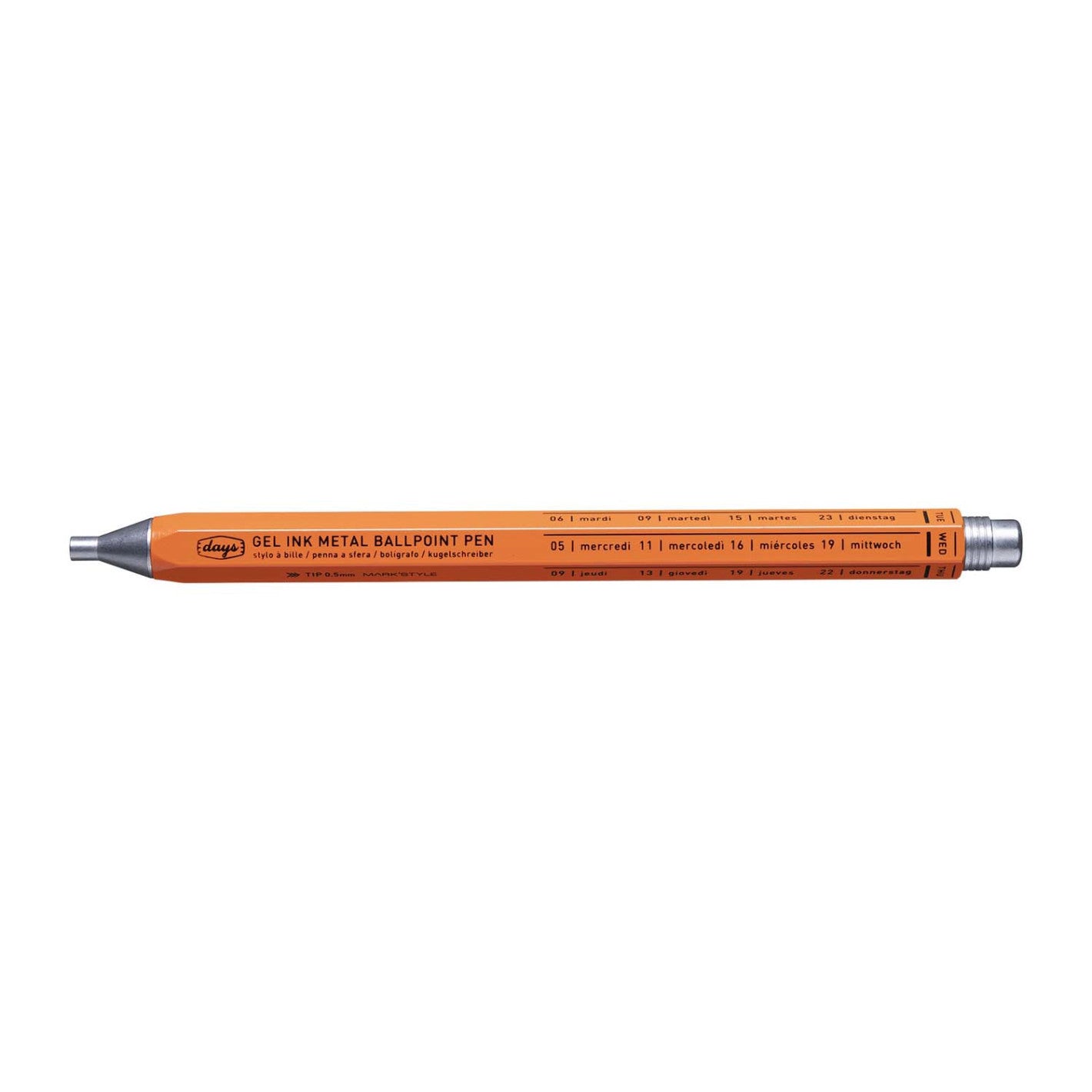 Stylo gel en aluminium orange. 