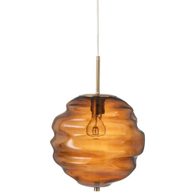 SUSPENSION EN VERRE AMBRE RUCHE - LA PETITE BOITE JAUNE