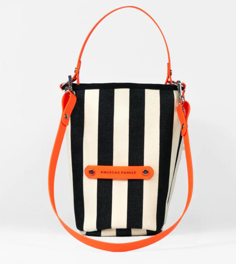Sac forme seau rayé et fluo - LA PETITE BOITE JAUNE