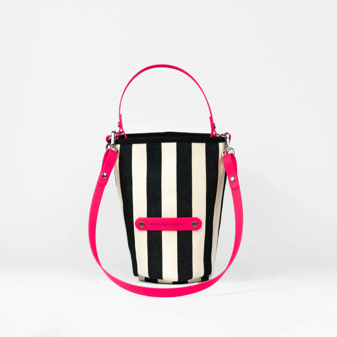 Sac forme seau rayé et fluo - LA PETITE BOITE JAUNE