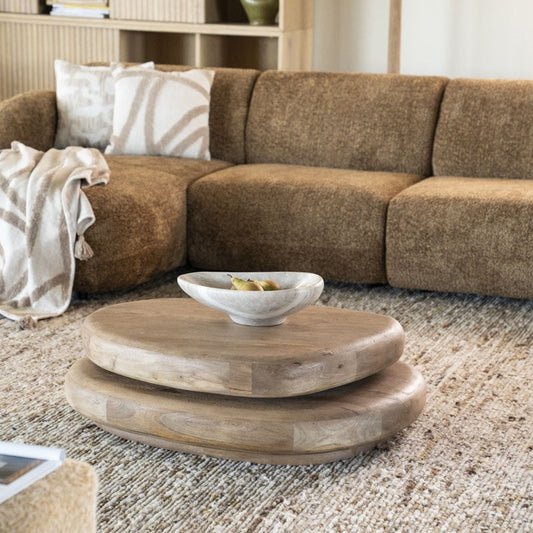 TABLE BASSE DESIGN EN BOIS DE MANGUIER 