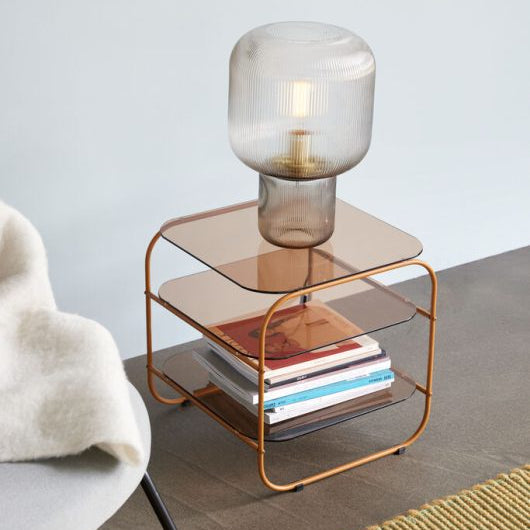 TABLE D'APPOINT BOUT DE CANAPE DESIGN HUBSCH - LA PETITE BOITE JAUNE