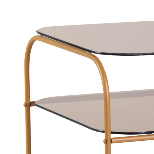 TABLE D'APPOINT BOUT DE CANAPE DESIGN HUBSCH - LA PETITE BOITE JAUNE