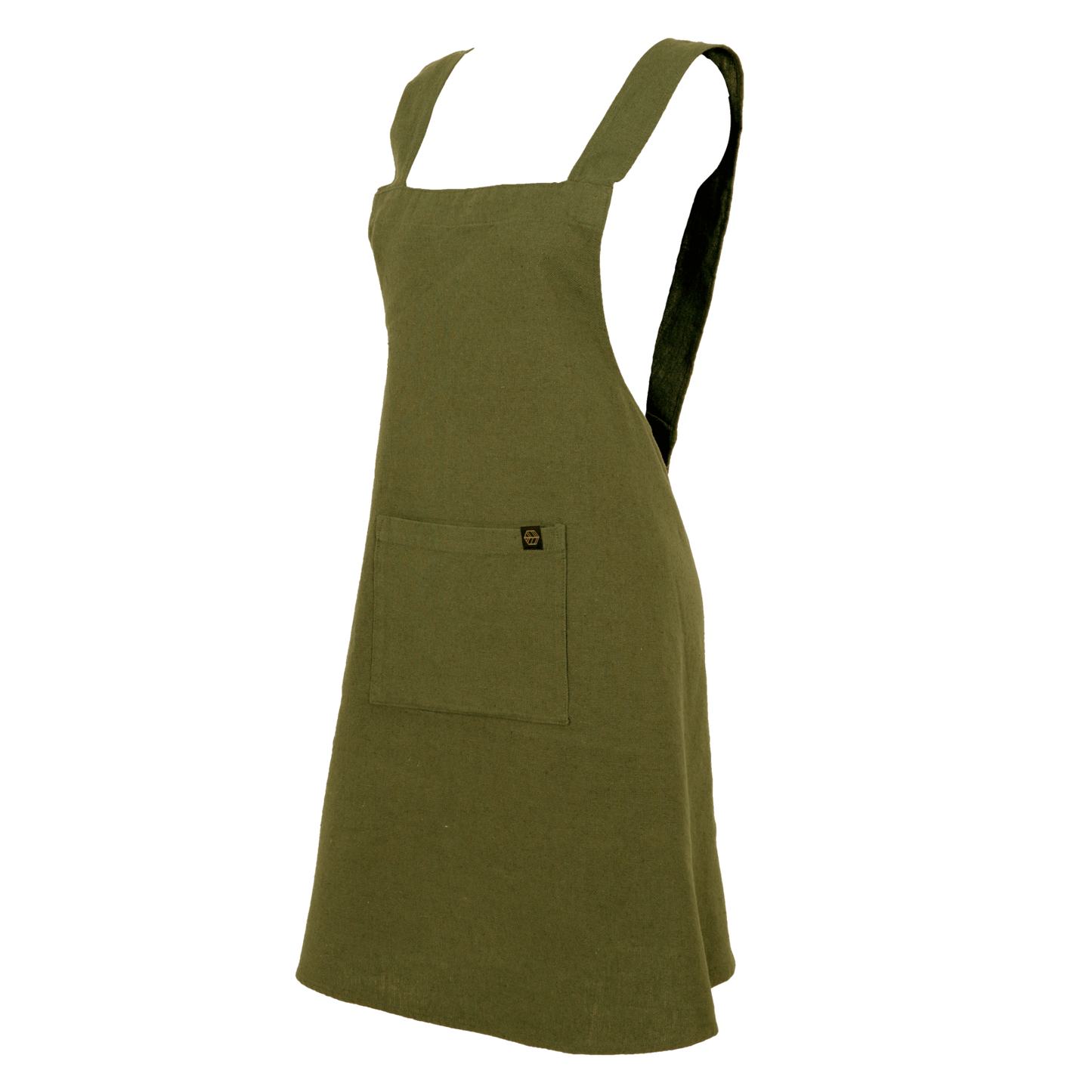 TABLIER_JAPONAIS_OSANI_VERT OLIVE_POUR_HAOMY_LA_PETITE_BOITE_JAUNE