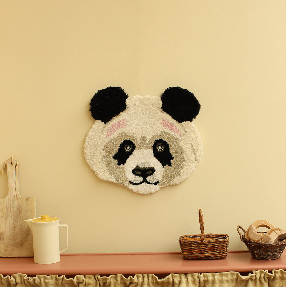 Petit tapis tête d’animal tufté – Déco ludique en 100% laine