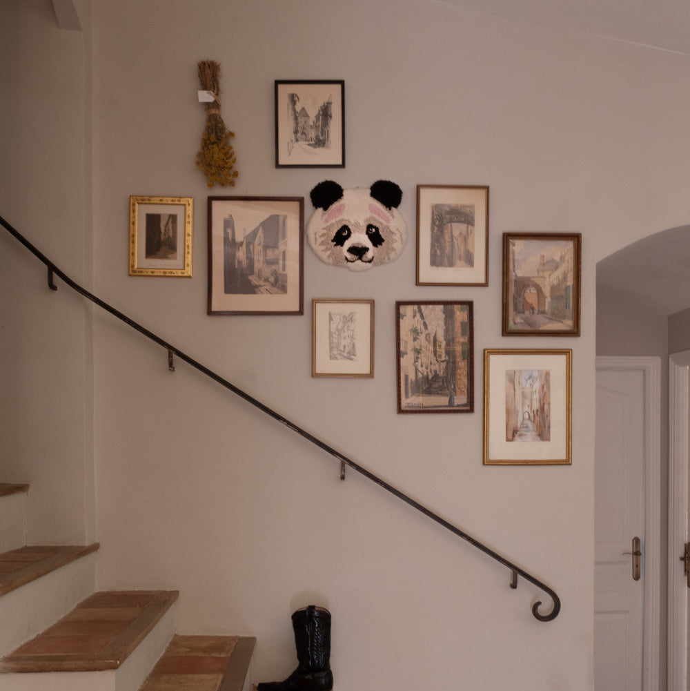 Petit tapis tête d’animal tufté – Déco ludique en 100% laine