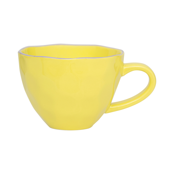 TASSE AVEC ANSE JAUNE_A_FESTONS_GOOD_MORNING-_LA_PETITE_BOITE_JAUNE